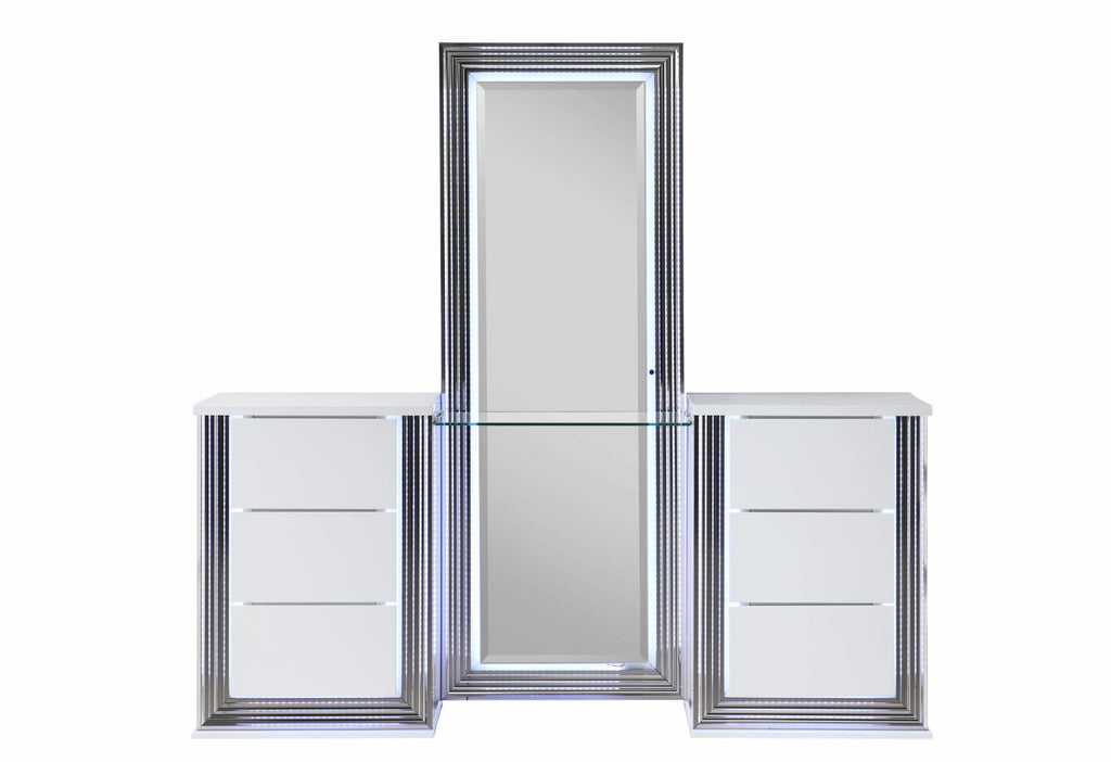 YLIME SMOOTH WHITE VANITY WITH LED (1/CN)