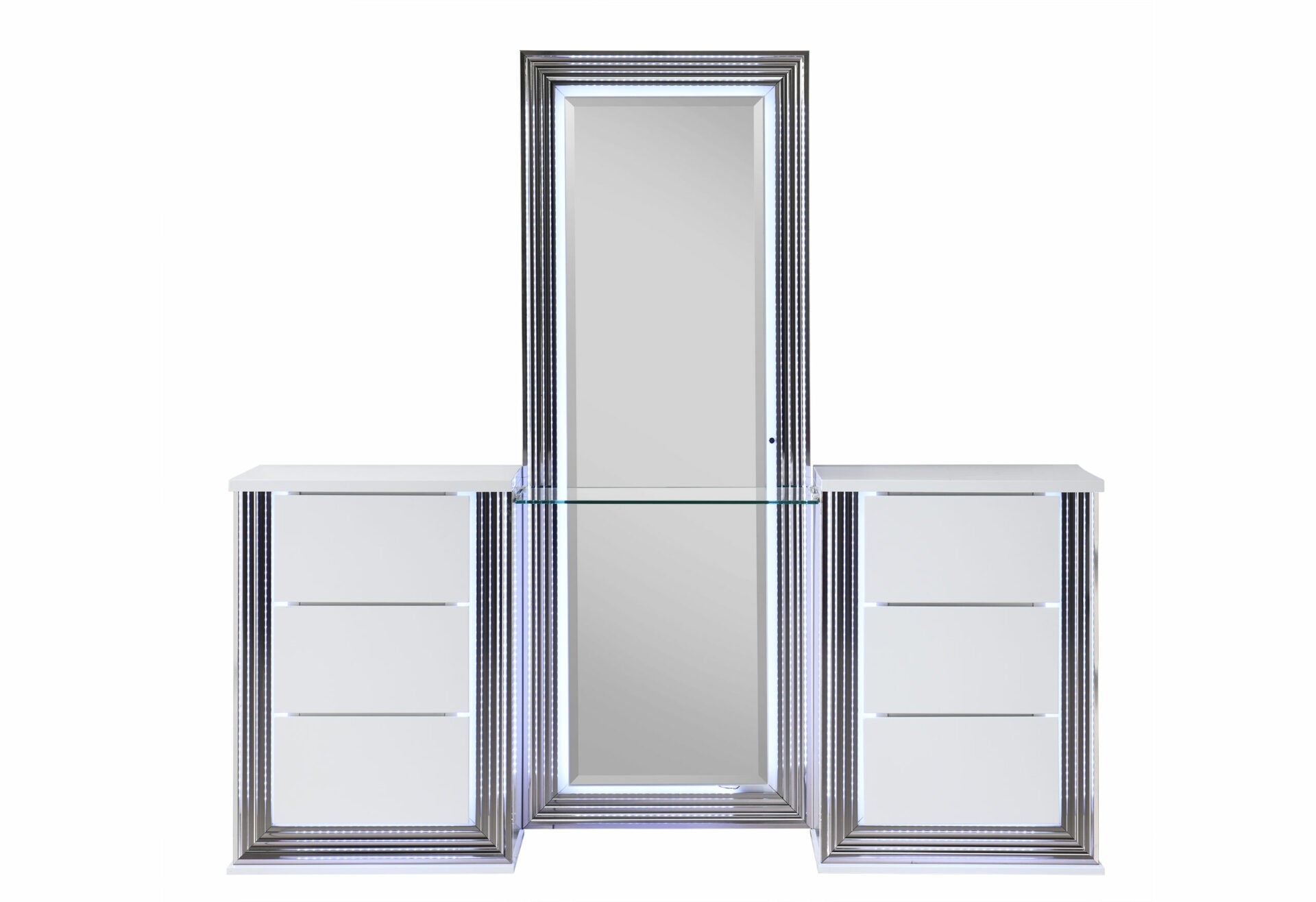 YLIME SMOOTH WHITE VANITY WITH LED (1/CN)